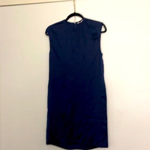 Celine dark blue silk mini dress